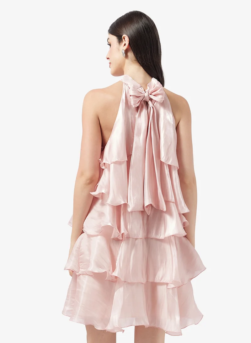 كولكتيف ذي لايبل فستان قصير بياقة مكشكشة